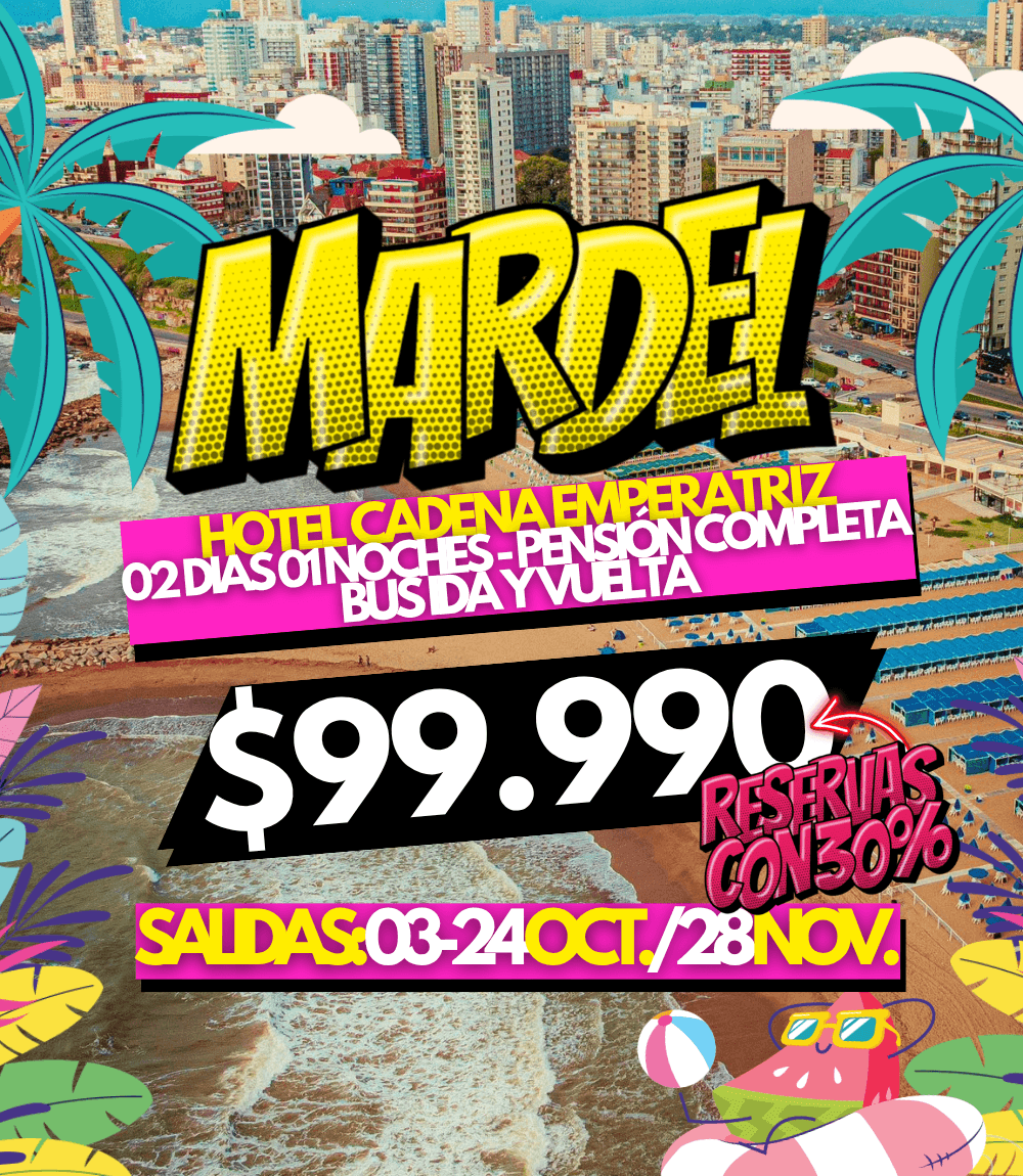 Promo de fin de semana en Mar del Plata con pensión completa